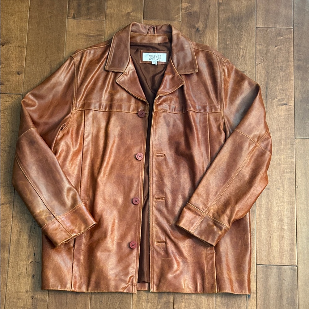 Vintage Brown Leather Jacket
